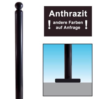 Stilpoller Stahl Anthrazitgrau RAL 7016, Rund Ø60mm, Überflur 950mm