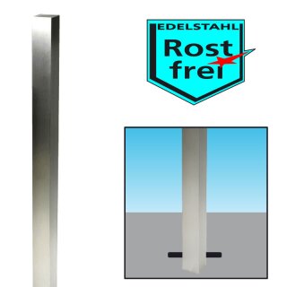 Edelstahlpfosten geschliffen, 70x70mm, Länge 1200mm