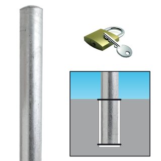 Absperrpfosten ø 60x2,5mm, verzinkt, Länge 1300mm