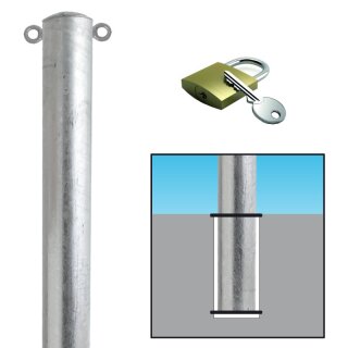 Absperrpfosten ø 60x2,5mm, verzinkt, Länge 1300mm