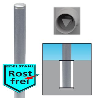 Edelstahlpfosten "geschliffen" Rund Ø 60mm, Überflur 900mm