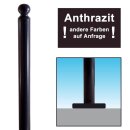 Stilpoller Stahl Anthrazitgrau RAL 7016, Rund &Oslash;76mm, &Uuml;berflur 950mm