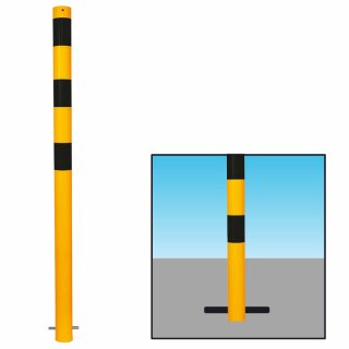 Stahlrohrpoller Ø 76mm gelb/schwarz