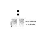 Stahlrohrpoller Ø 76mm gelb/schwarz