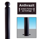 Stilpoller Stahl Anthrazitgrau RAL 7016, Rund...