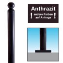 Stilpoller Stahl Anthrazitgrau RAL 7016, Rund...