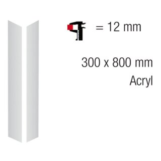 Darmstadt Acrylglasset, 2x 0,30m x 0,80m