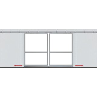 Bausatz 2-flg Garage "Schiebetor" B=225 H=222,50cm