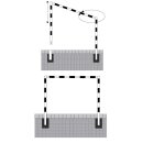 Höhenbegrenzer verzinkt, Rot/Weiß, Breite 5,0...